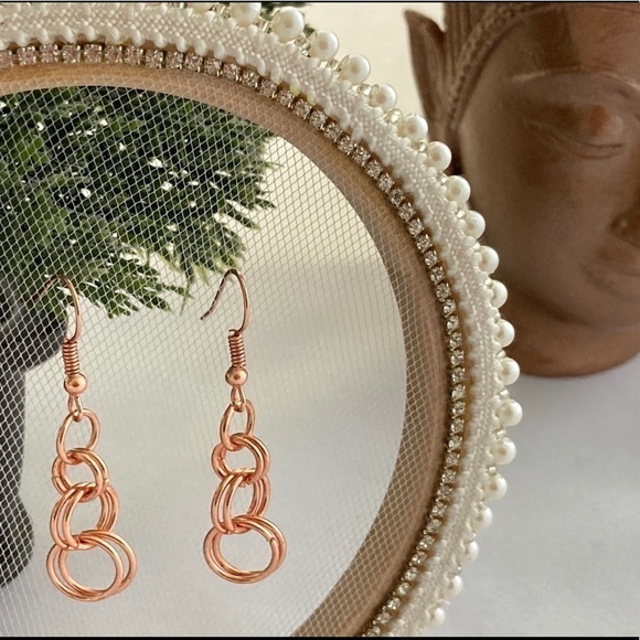 COPPER Circle Earrings - Picture 7 of 7